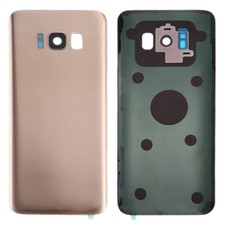 Cover posteriore batteria con copriobiettivo fotocamera e adesivo per Galaxy S8+ / G955