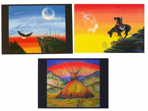 Cartolina arte indiana stampa