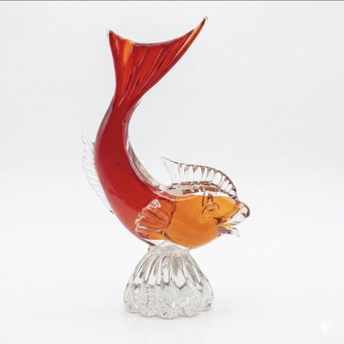 Statuina scultura pesce - , vetro