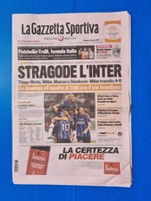 GAZZETTA DELLO SPORT 30 AGOSTO 2009 MILAN-INTER 0-4 THIAGO MOTTA-MILITO-CHIVU
