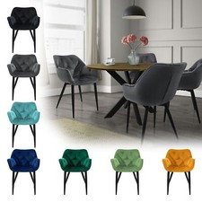 Poltroncine da soggiorno in velluto con braccioli sedie da pranzo diversi colori