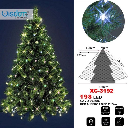 Mantello luminoso 198led - luminoso,