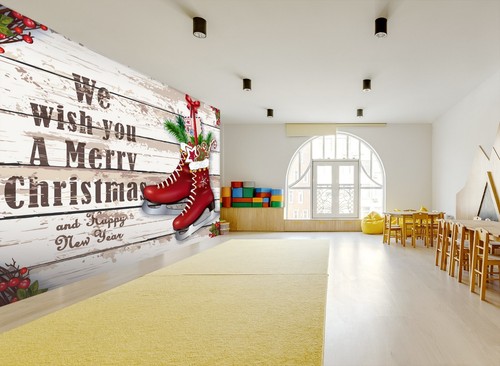 Carta parati natale q329 - carta, 3d