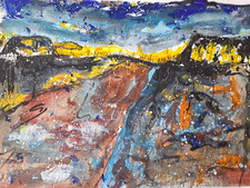Quadro astratto moderno 21x30