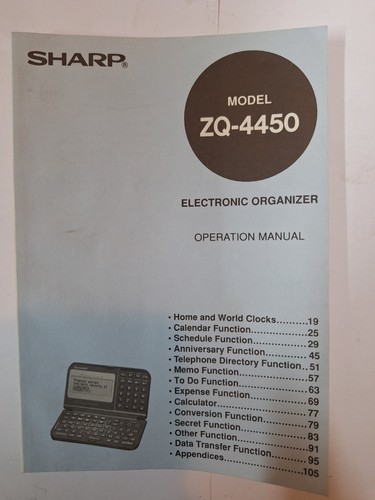 Sharp 4450 organizzatore - sharp,