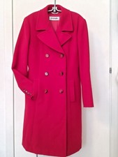 SPORTMAX CAPPOTTO DOPPIOPETTO ROSSO TAGLIA 46 LANA VERGINE E ANGORA