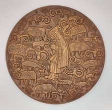 Piatto Artigianato Sardo anni 60   Terracotta 