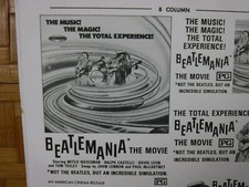 BEATLEMANIA Film Mini Foglio