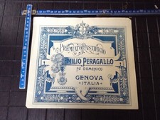 ANTICA PUBBLICITA’ PREMIATO PASTIFICIO EMILIO PERAGALLO GENOVA PRIMI 900 CM23X26