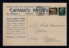 Cartolina Commerciale Torino Deposito Scope Cavallo 1943 KY1879