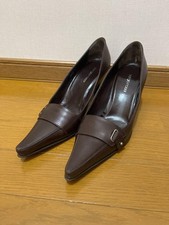 Sergio Rossi Brown Pumps 25cm Near Leather Heels with Box