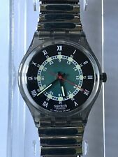 Orologio da polso SWATCH Gent SCREW DRIVER (GM114/115)-NUOVO/NOS-Grigio/Nero-classico-PICCOLO