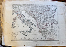 U140 LOTTO 8 CARTE GEOGRAFICHE @GRANDE CARTE DE L`EUROPE TURIN 1852