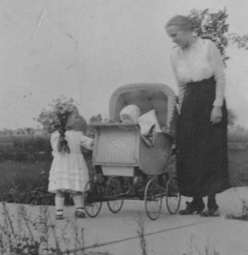Passeggino donna bambino