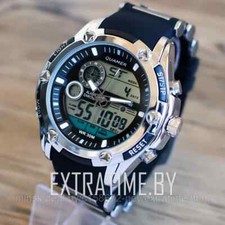 x Orologio Polso Uomo Analogico Digitale   XXL Quamer Military Ner lac