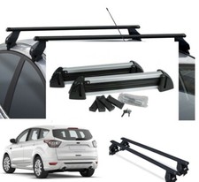 BARRE PORTATUTTO FORD KUGA NO RAILS ANNO 2018+PORTASCI 4 PAIA ALLUMINIO 2 SERRAT