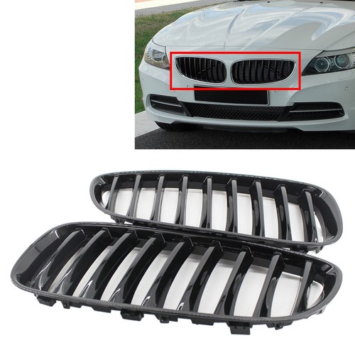 Glossy black front hood kidney - glossy,