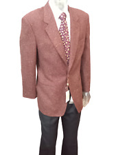 Giacca Tweed Uomo Pura Lana Varie Misure Bordeaux Taglio drop 6 Lanificio Biella