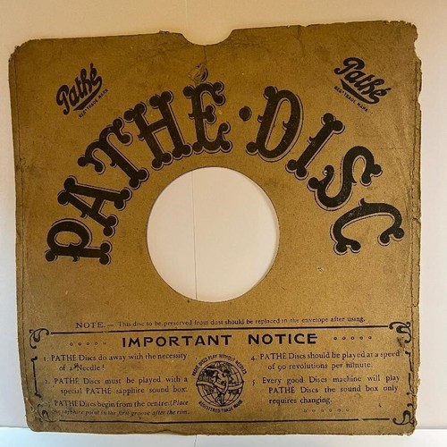 Pathe disc record sleeve only - disc,