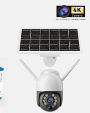 Telecamera Esterna con Pannello Solare Wifi 1080p PTZ Smart Camera Esterna 4k