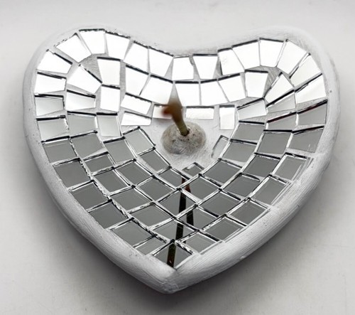 Porta incenso cuore mosaico - cuore,