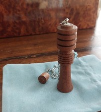 Pendolo Djed o zed per radiestesia realizzato a mano in legno di mogano