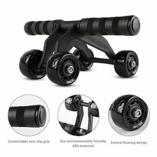 Attrezzo Addominali 4 ruote Muscoli Allenamento Esercizi Palestra casa Fitness