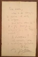 Lettera autografa di Gabriele D'Annunzio