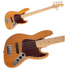 Fender Made in Japan Hybrid II Jazz Bass V Basso Vintage Naturale 5 Corde