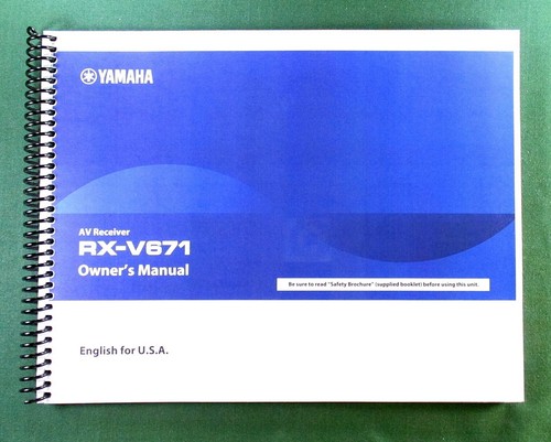 Yamaha v671 instruction - yamaha, rx-v671