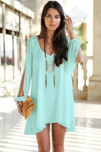 Abito camicia maglia scollo - abito,