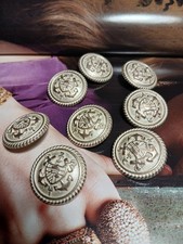 Bottoni vintage 8 pz , metallo