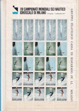 ITALIE XV CAMPIONATI MONDIAL SCI NAUTICO 1977 feuille complete   cote ???