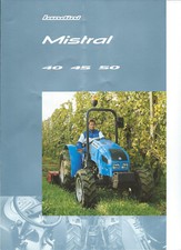 Landini Mistral 40 45 50 Trattore Vendita Foglietto Brochure 2wd 4wd
