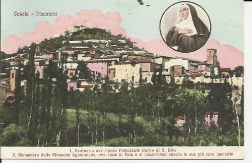 Cartolina monastero santa rita - cartolina,