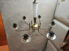 Lampadario Vetro Opalina