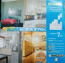 Specchio Componibile a 7 Tasselli con Biadesivo Tetrik Specchi da parete mobili