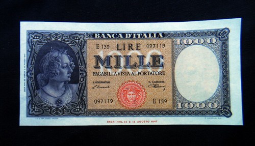 1947 italy rare - italy, 1000
