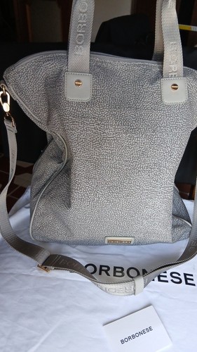 Borbonese shopper grigia - borbonese,