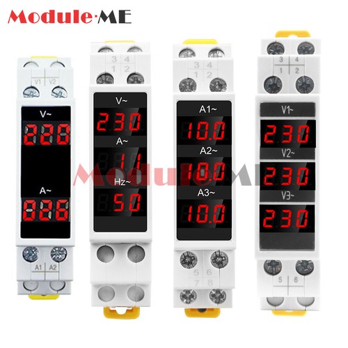 Voltmetro 500v 100a din - ac,