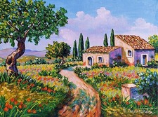 Quadri dipinti di paesaggi e