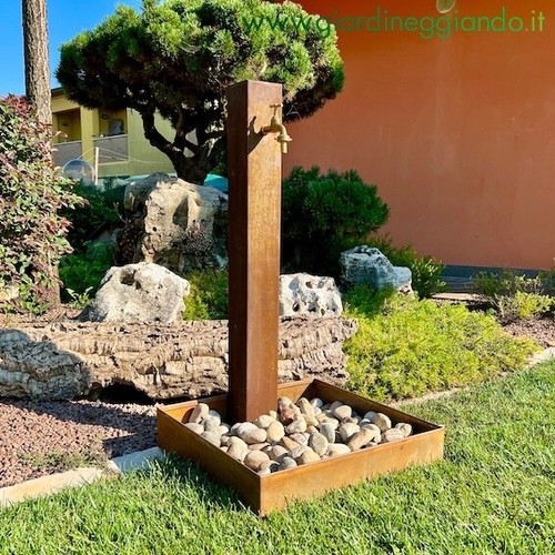 Fontana giardino corten - fontana, da