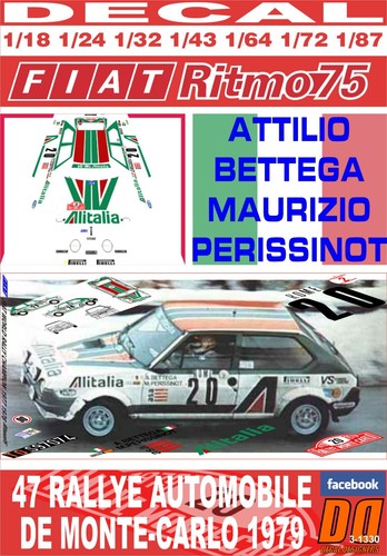 Decal fiat ritmo bettega - decal, 75