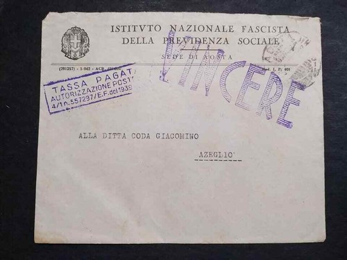 Busta italia regno istituto - italia,