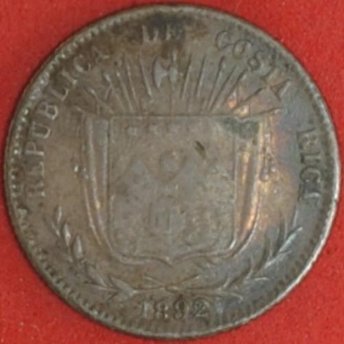 Costa rica centavos 1892 - rica, 10