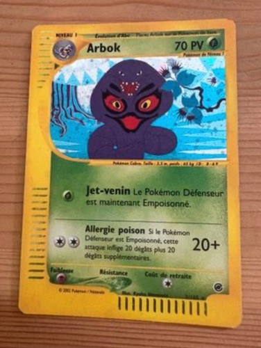 Carte pokémon arbok 165 - carte,