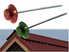 CHIODI ONDULINE PER LASTRE ONDULATE LUNGHEZZA CM.6 CF 50PZ VERDI O ROSSI