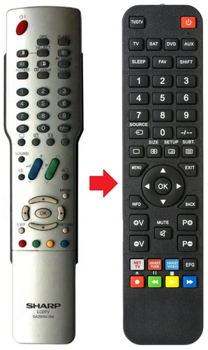 Telecomando adatto per sharp - telecomando,