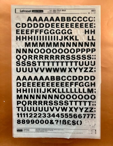 Letraset 462 folio bold - letraset,