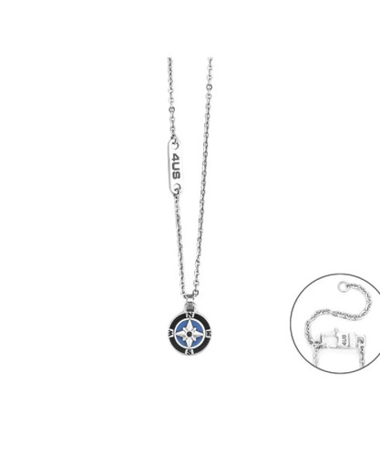 Collana uomo acciaio rosa - collana,